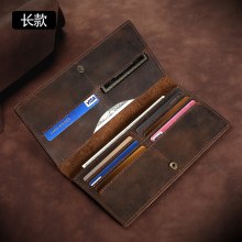 牛革 メンズ 長・中・短財布 オイル含浸革 マルチカードスロット 本革 美品 マネークリップ