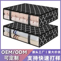 不織布ベッド下収納袋、家庭用衣類梱包袋、透明な目に見えるキルト収納袋卸売