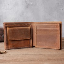 新しいヨーロッパとアメリカのレトロな メンズ 本革財布小銭入れショートマルチカードスロットカードホルダー財布