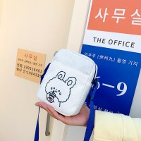 卸売かわいいクロスボディ小さなバッグ女性のための 2023 新しいスタイルのトレンディな小さな新鮮な女子学生女の子多用途携帯電話キャンバスバッグ