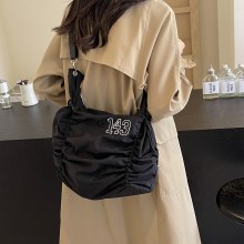 学生キャンバスバッグ女性の 2024 新しいトレンドレタートートバッグ多用途大容量クロスボディバッグ