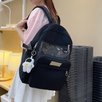 大型リュック レディース 多層ポケット シンプル カジュアル 高校生 大容量 大型ランドセル 韓国 版 和風 原宿 無地