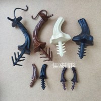 プラスチックブラックブラウンカボチャハンドル4個、カボチャアクセサリー、クラフトDIYアクセサリー、4-9.2CM