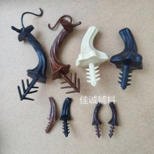 プラスチックブラックブラウンカボチャハンドル4個、カボチャアクセサリー、クラフトDIYアクセサリー、4-9.2CM