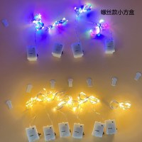 ネジ式小さなホワイトボックス銅線ランプ調節可能なライトストリングフラワーブーケランプギフトボックスケーキデコレーション銅線小さなランタン