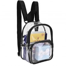 PVC 透明バックパックミニポータブル学生スクールバッグ屋外スタジアムビジュアルバックパック在庫あり
