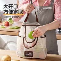 キッチンゴミ袋収納袋壁掛け大容量玉ねぎ、生姜、ニンニク収納通気性のある厚みのあるマルチシーン収納袋