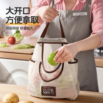 キッチンゴミ袋収納袋壁掛け大容量玉ねぎ、生姜、ニンニク収納通気性のある厚みのあるマルチシーン収納袋