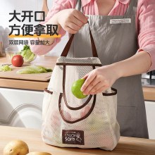キッチンゴミ袋収納袋壁掛け大容量玉ねぎ、生姜、ニンニク収納通気性のある厚みのあるマルチシーン収納袋
