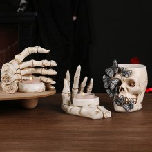 ハロウィーンの装飾Ins Wind Skull Hand Resin Candlestick Ghost Festival Party Decoration