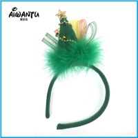 クリスマスツリーヘッドバンドクリエイティブぬいぐるみスパンコール五芒星パーティーヘッドバンドクリスマスドレスアップパフォーマンスヘッドバンド装飾