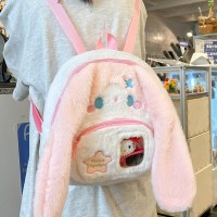 2024 新かわいいぬいぐるみ大きな耳子犬バックパックロリータ痛みバッグスクールバッグ漫画学生小さなバックパック