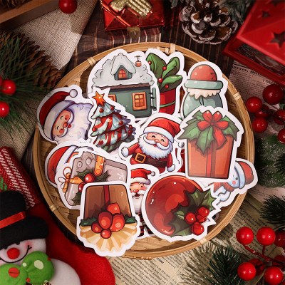 新しいオリジナルクリスマス DIY デコレーション 50 スノーフレークウィンドウステッカー非繰り返し防水クリスマスステッカーパック