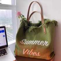 新作ビーチバッグ、トラベルトート、大きめバッグ、おしゃれでシンプルなタッセルバッグ、 ママ バッグ、大容量ショルダーバッグ、トレンド