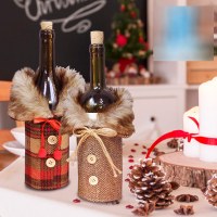 クリスマステーブルデコレーション赤ワインボトルセットホリデーワインボトルセットクリスマス豪華な赤ワインセットヨーロッパとアメリカの新しいスタイル