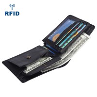 メンズ財布 RFID ビジネス財布 ショートクラッチ レザーウォレット メンズ小銭入れ メンズバッグ卸売