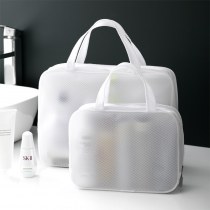 ホワイト大容量化粧品バッグ出張旅行収納袋防水トイレタリーバッグマルチ仕様収納袋卸売