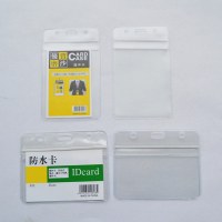 高品質の PVC バッジ ホルダー防水 ID カード ホルダー透明スクール カード保護カバーの無料サンプル