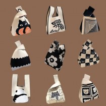 新鮮なニッチ ギフト バッグリストバッグニットかわいいバッグホリデーお土産バッグトートバッグ女性のための外出