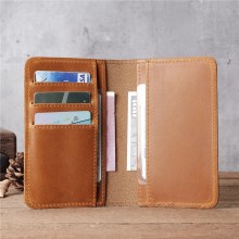 メンズ 本革 クレイジーホースレザー 長財布 ウォレット カード入れ チケットチェックバッグ 収納