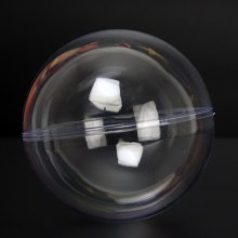 3-16 センチメートルアクリルボール吊り穴なし透明ボールラウンドボール中空ボールラウンド PS プラスチックボールシェルクリスマスボール装飾