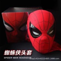 スパイダー - マンのフードは、手動電気、点滅、マスク、スーパーヒーロー遠征隊ヘルメットによって操作できます