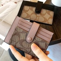 コンパクトミニハイエンドカードホルダー学生女性超薄型バックル財布抗消磁運転免許証カードホルダー