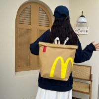 マクドナルドバッグ レディース バックパック 大容量 紙袋 バッグ 大学生バッグ カジュアルバッグ キャンバスバッグ