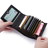 一層牛革小銭入れとカードホルダーが一体になったバッグ本革アコーディオンカードホルダー多機能IDカードホルダー