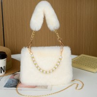 女性用の新しい脇の下バッグ、ハイエンド、大容量、豪華、多用途のポータブルショルダーバッグ、学生用毛皮バッグ