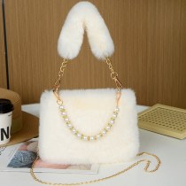 女性用の新しい脇の下バッグ、ハイエンド、大 容量 、豪華、多用途のポータブルショルダーバッグ、学生用毛皮バッグ