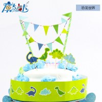 誕生日ケーキ旗装飾旗恐竜海賊漫画デザート紙挿入卸売