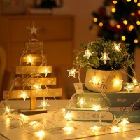 カスミソウ LED スター五芒星のストリングライトホリデークリスマスキャノピー結婚式の寝室のレイアウトキャンプ装飾ライト