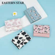 新しいマルチカードスロットショート小さな小銭入れレディースミニ 財布 三つ折り 財布 日本と韓国版女性のための牛カードバッグ