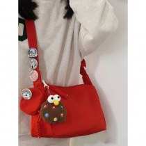 キャンパススモールフレッシュクロスボディバッグ女性用韓国スタイルカジュアル大容量学生クラスの通勤バッグ多用途ショルダーバッグ