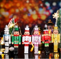 クリスマスソルジャープライベートペンダント塗装小さなくるみ割り人形クリスマスツリー装飾ペンダント12.8センチメートル
