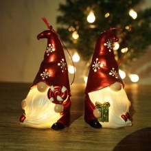 クリスマスクリエイティブドワーフペンダントクリスマスツリー発光装飾ヨーロッパ樹脂工芸品ドワーフ家の装飾