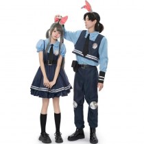 ズートピアのハロウィンコスチューム 大人 男の子 女の子 親子 ジュディラビット 警察官コス スーツ一式セット