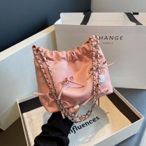 脇の下の小さなバッグの女性の 2024 新しいリボンテクスチャバケットバッグニッチショルダーバッグ