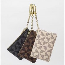 新しい小銭入れ、トレンディーなブランド、創造的な金属装飾、小さな吊り下げバッグ、キーバッグ、シンプルなプリントのミニカードバッグ