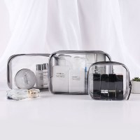 PVC化粧品バッグ、透明防水収納バッグ、旅行用簡易大容量収納バッグ、洗浄トイレバッグ4点セット