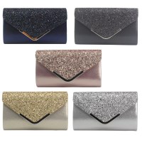 レディースパーティーバッグヨーロッパとアメリカのファッション PU ディナーバッグ 679 フラッシュ素材イブニングギフトバッグレディースクラッチチェーンバッグ