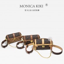 ヨーロッパとアメリカのレトロな老眼シリンダー対照的な色の女性のハイエンドの軽い高級ヨーロッパステーション枕バッグ女性用