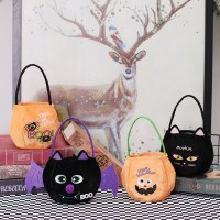 ゴールデンミンクラウンハロウィーンデコレーションチルドレンズギフトキャンディーバッグクリエイティブスリーデメンシャルカボチャ幼稚園祭りフェスティブハンドバッグ