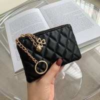 新しいファッション長財布女性の携帯電話バッグソフトレザーキーバッグ財布コインダイヤモンドショート小銭入れ