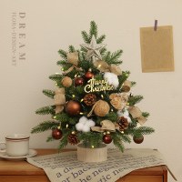 クリスマスツリーミニクリスマスツリーパッケージ装飾装飾品クリスマスツリー模擬松葉pe小さなクリスマスツリー