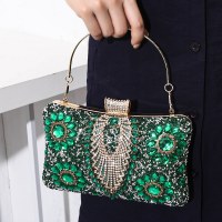 新しいヨーロッパとアメリカの女性用ダイヤモンドがちりばめられたディナーバッグ、バンケットドレス、ポータブルクロスボディスモールスクエアバッグ、クラッチバッグ、レディーススモールバッグ