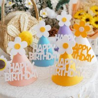 フェルト帽子子供の最初の誕生日不織布帽子パーティー黄色の王冠装飾帽子 DIY 王冠小道具