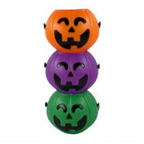 ハロウィーンプラスチックカボチャ缶ホワイトゴーストバレル魔女バケツパープルカボチャジャーゴーストフェスティバルスカルバレルデコレーション