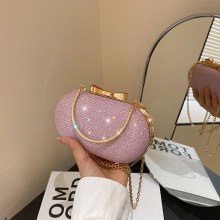レディースバッグスパンコールイブニングバッグニッチデザイン新しい中国鉄口ショルダークロスボディバッグ